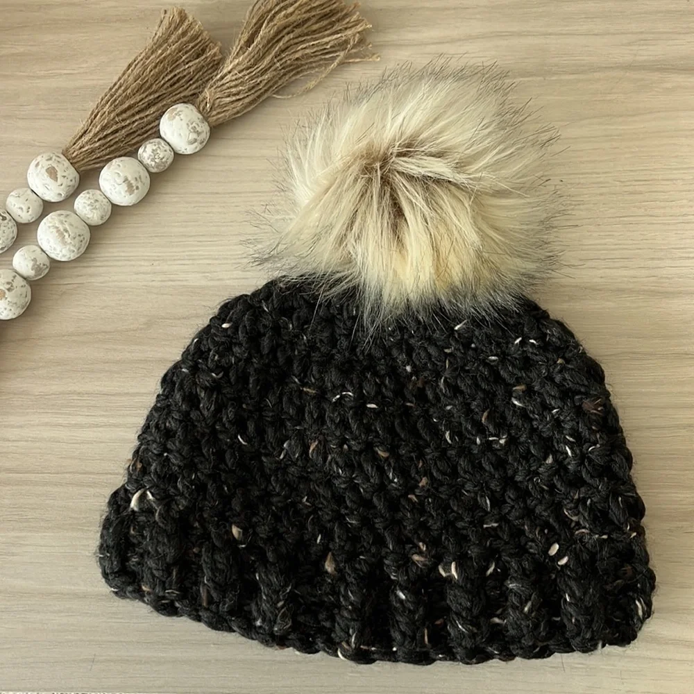 Handmade Crochet Chunky Knit Winter Beanie